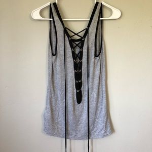 Lace back tank